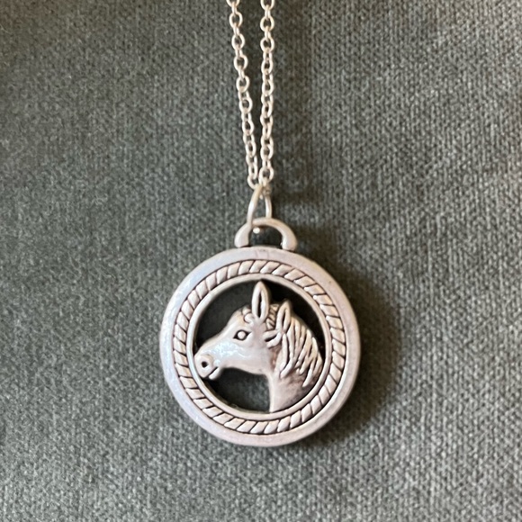 Horse Lovers 925 silver pendant charm chain necklace equestrian - Picture 4 of 7